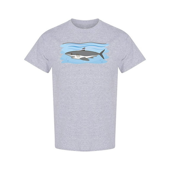 One Gray Shark T-Shirt Men -Image by Shutterstock, Male Large