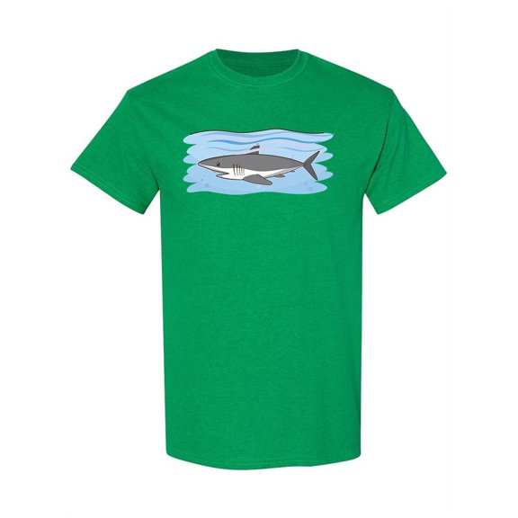 One Gray Shark T-Shirt Men -Image by Shutterstock, Male Medium