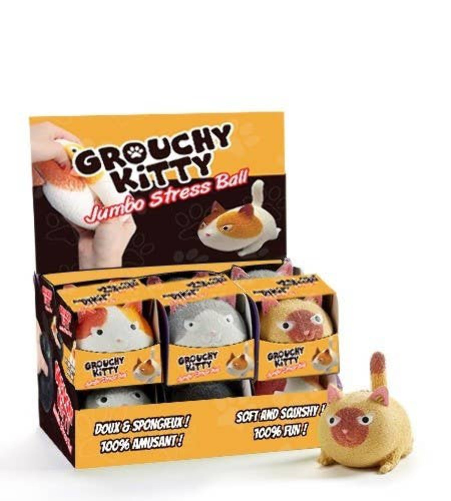One Random Grouchy Kitty Jumbo Stress Ball - Walmart.com