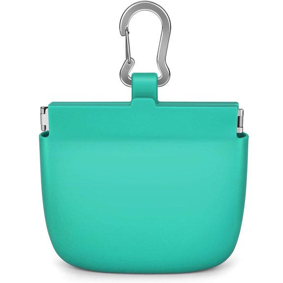 One-Hand Access Silicone Dog Treat Pouch, Small Pocket Sized Training Pouch with Pull Tab for Pet Training & Walking,Suitable for Cat Dog Outdoors Storage Pet Snacks