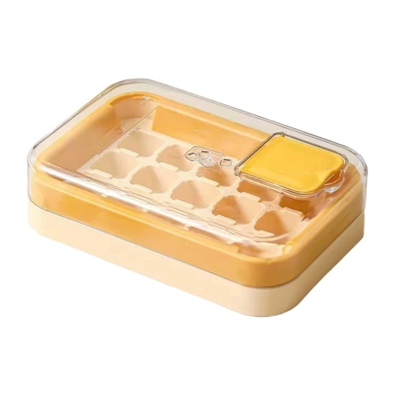 One Hand Ice Tray Cylindrical Plastic Single Handed Pressing Detachable Easy Clean Icing Maker Cup 15 Square Cubes For Coffee Whisky Juice