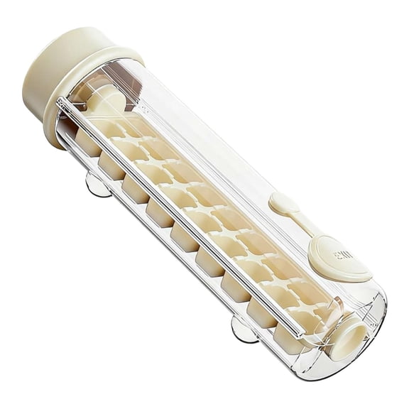 One Hand Ice Tray with Storage Container, Press Type Ice Maker for Cocktails, Space Saving Design, Silicone Ice Tray Cup for Home Kitchen, A Homemade Ice Cup