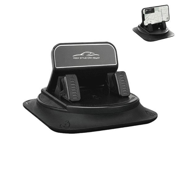 One Hand Operate Spring Clamp Car Phone Holder, 360 Degree Rotatable Anti Slip Dashboard Car Phone Mount, Shockproof Universal Phone Mount for Car Compatible With All Smartphones