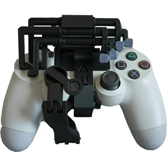 One-Handed Controller Adapter for Game Controller S4, Snap-On Attachment for DualSense for Single-Hand Gaming | Includes Leg Strap, Rubber Bands & Button Labels (Right Hand)