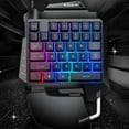 thumbnail image 1 of One Handed Gaming Keyboard, RGB Backlit 35 Keys, Portable Mini Gaming Keypad, High & Low Key Layout, Ergonomic Design Comfortable Hand Rest for PC Gamer, 1 of 6