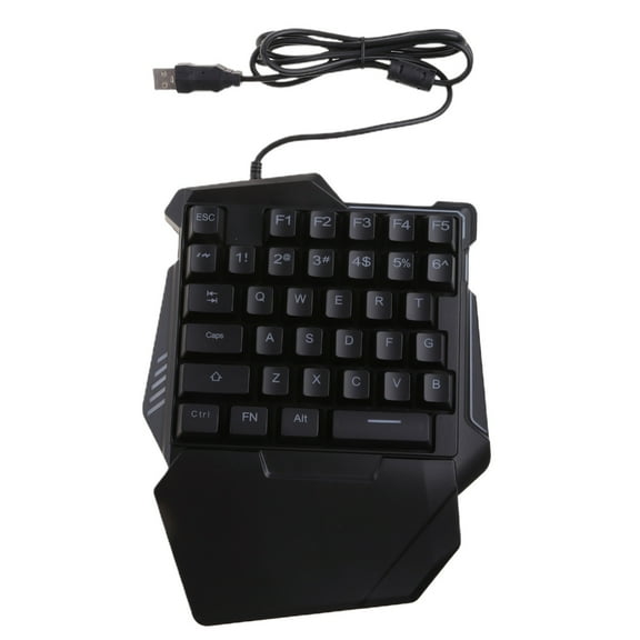 One-Handed Gaming Keyboard RGB Backlit Mini Game Keypad Ergonomics