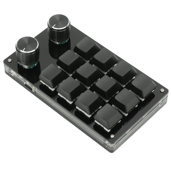 One Handed Macro Mechanical Keyboard 12 Key Multifunction DIY Programmable Keypad for Office Gaming Lab