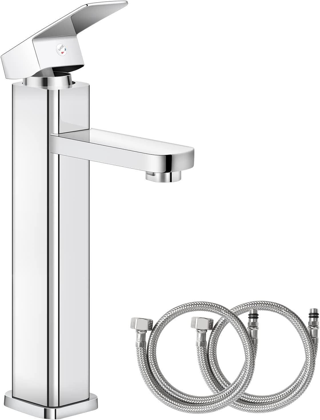 One Handle Single Hole Bathroom Faucet Stainless Steel Lavatory ...