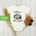 thumbnail image 1 of One Happy Camper Onesie Cute Baby Onesie Baby Shower Gift Onesie Hipster Baby Bodysuit, Adventure Onesie Cool Baby Clothing, Cute Baby Onesie, BABY BODYSUIT LAT 4424, 1 of 3