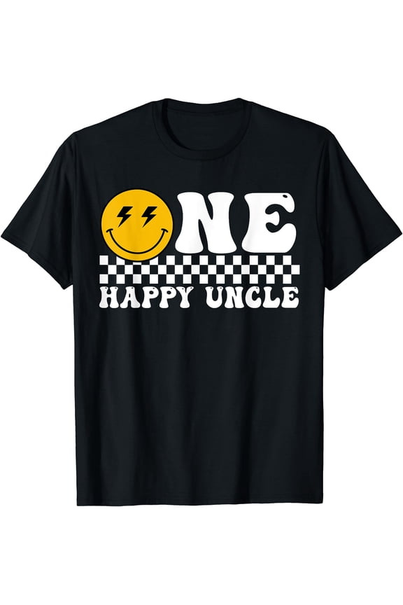 One Happy Dude Uncle 1st Birthday Family Matching T-Shirt, Unisex T-Shirt