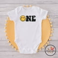 thumbnail image 1 of One Happy Onesie One Happy Dude Onesie Smiley Face Onesie Cool Baby Clothing, Cute Natural Baby Onesie, BABY BODYSUIT LAT 4424, 1 of 3