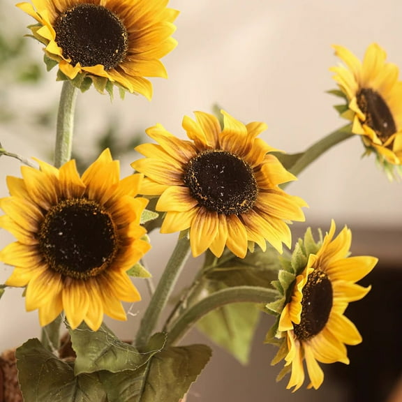 One-Head Artificial Sunflower Stem 19.7" Tall
