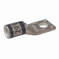 thumbnail image 1 of One-Hole Compression Lug, 4 AWG Max, 3/8 in Stud, Short Barrel, Copper, Gray, 1 of 1