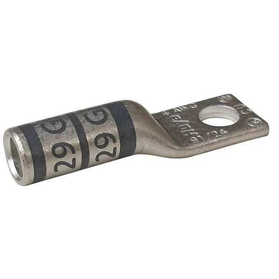 One Hole Lug Compression Connector, 4 AWG(24C992)