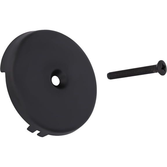 One Hole Overflow Faceplate Tub Drain Trim Kit Conversion Kit Assembly Universal Fine Coarse Thread Replacement Matte Black