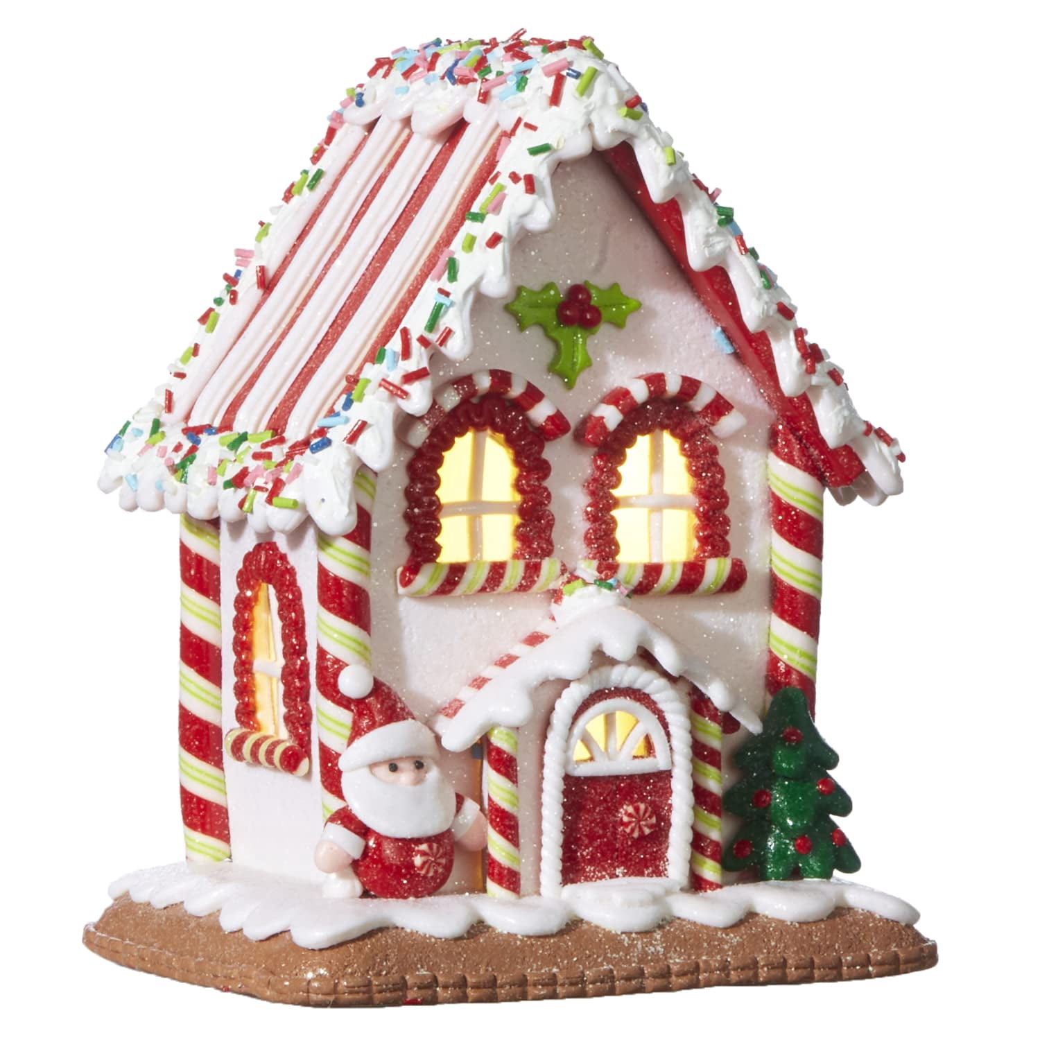 7-Inch Easter Gingerbread House Decor - Pastel Blue Spring Village Figurine With Bunny & Carrots