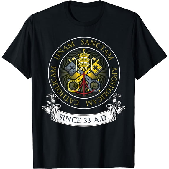 One Holy Catholic & Apostolic Church Catholic Latin t Shirt