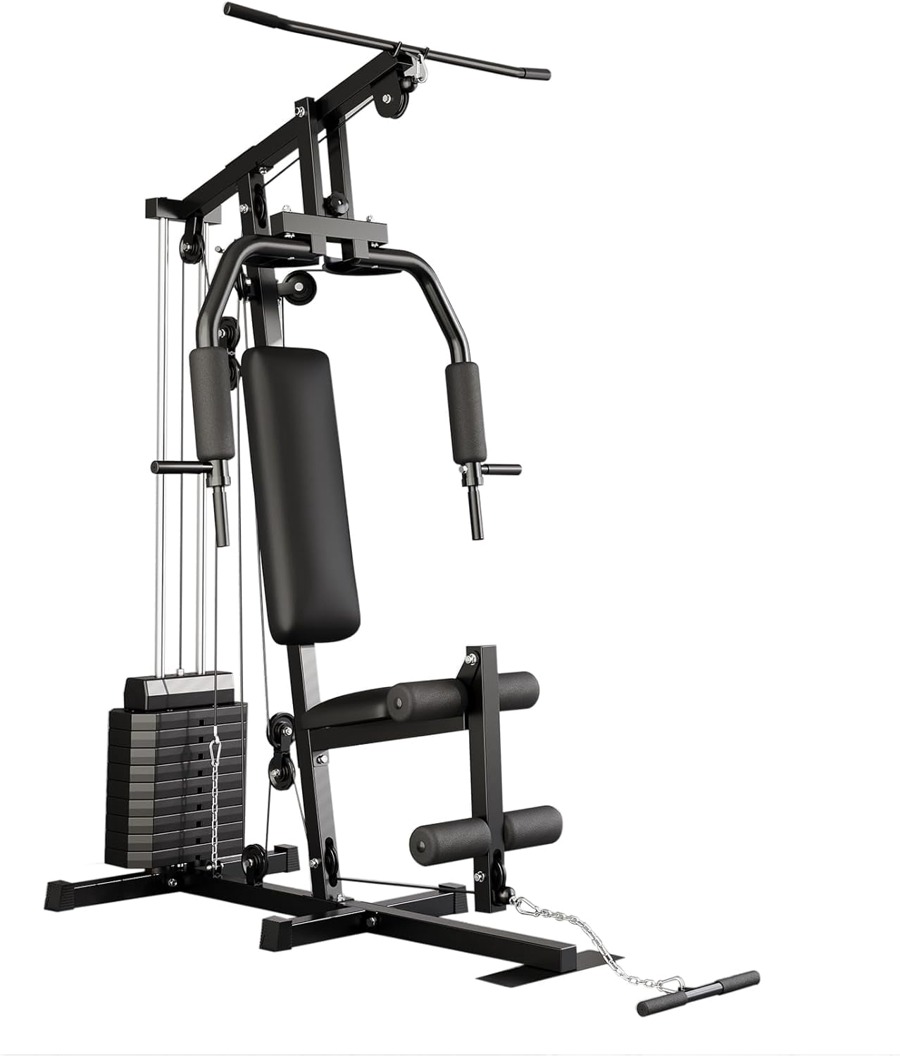 All in One Home Gym Equipment, Workout Machine with 100 Lbs Weight Stack for Home, Multifunction Workout Station Exercise Equipment with Pulley System for Full Body Workout