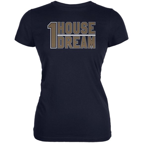 One House One Dream Juniors Soft T Shirt Navy MD