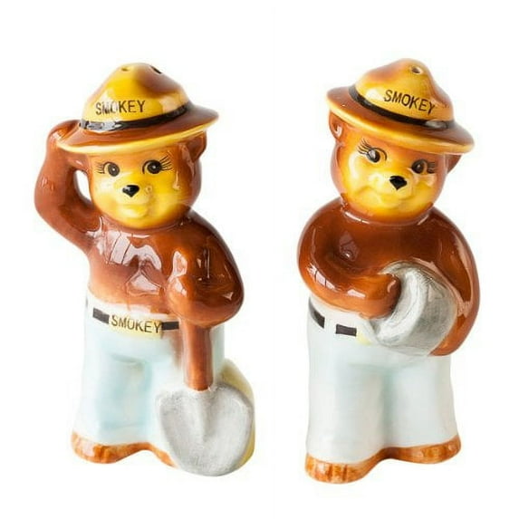 One Hundred 80 Degrees Smokey the Bear Replica Vintage-Style Salt and Pepper Shaker Set