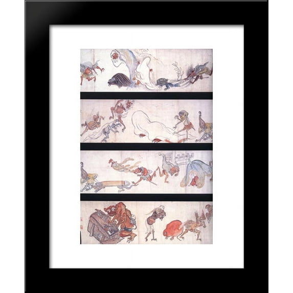 One Hundred Demons 20x24 Framed Art Print by Hakuin Ekaku