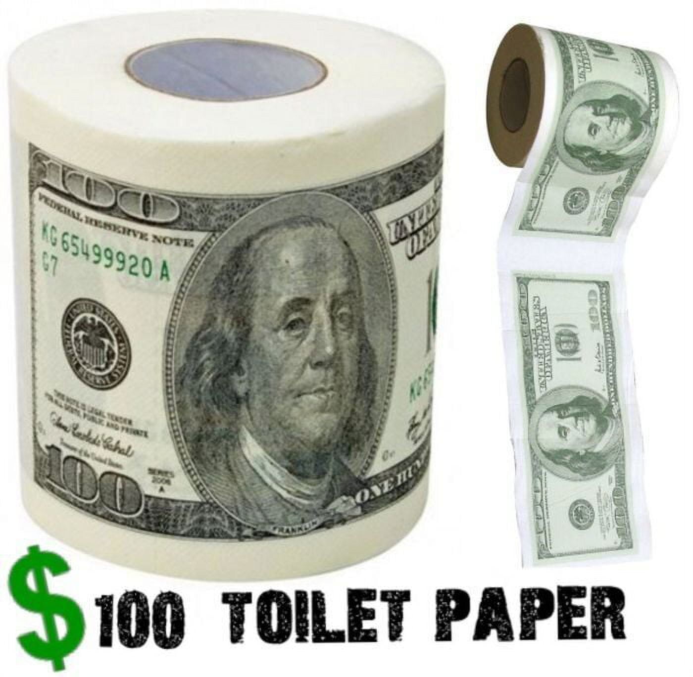 One Hundred Dollar Bill Toilet Paper Money Roll 100 Novelty Fun Gag