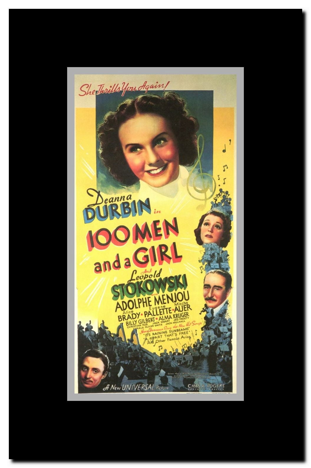One Hundred Men and a Girl Framed Movie Poster