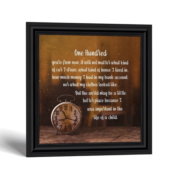 100 Years From Now Poem, Teacher Appreciation Picture Frame