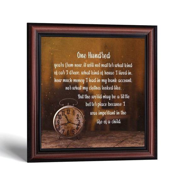 100 Years From Now Poem, Teacher Appreciation Picture Frame