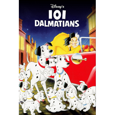 One Hundred and One Dalmatians (1961) 24x36 Movie Poster, Disney Animated Classi