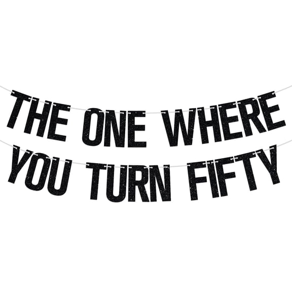 The One Where I Turn Fifty Banner, Funny 50 Years Old Birthday Decorations, 50 & Fabulous, Cheers to 50 Years Supplies, 50th Birthday Party Sign Props for Men Women
