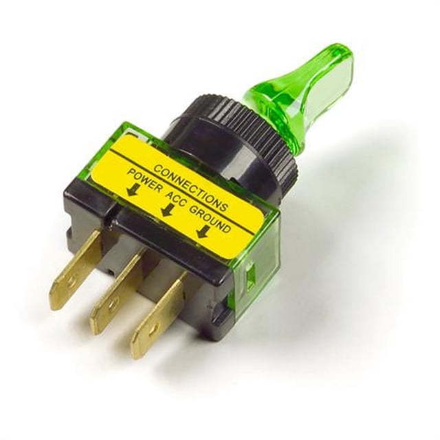 One Illumintated On/Off Toggle Switch w/ Green Duckbill - Walmart ...