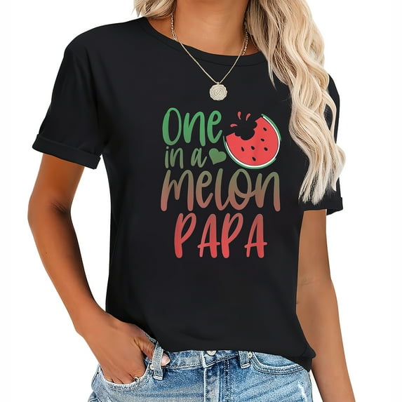 One In A Melon Papa Matching Family Watermelon Lovers Party T-Shirt