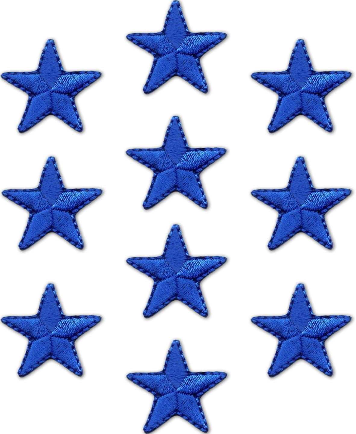 One Inch Star Patches, Embroidered 1 Star Patch Iron On Appliques in 13  Colors, High Quality Patch Material Can Also Be Sewn On or Glued On