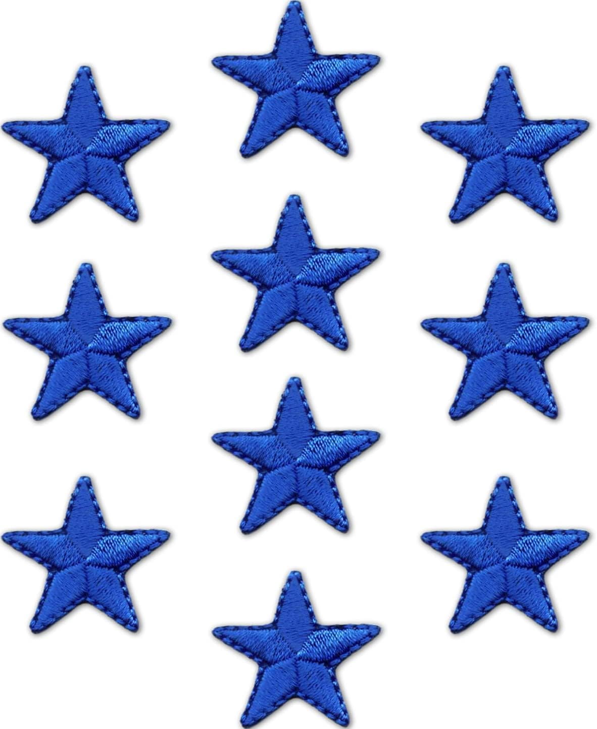 One Inch Star Patches, Embroidered 1