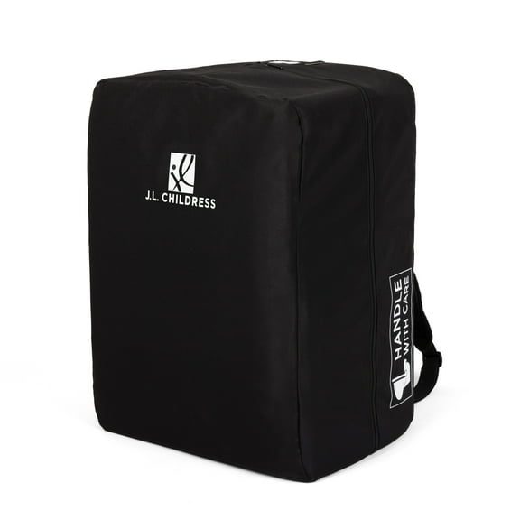 J.L. Childress Travel Bag for Doona, Evenflo Shyft Dualride & Infant Car Seats with Base - Travel Bag for Airplane, Unpadded, Elite - Black