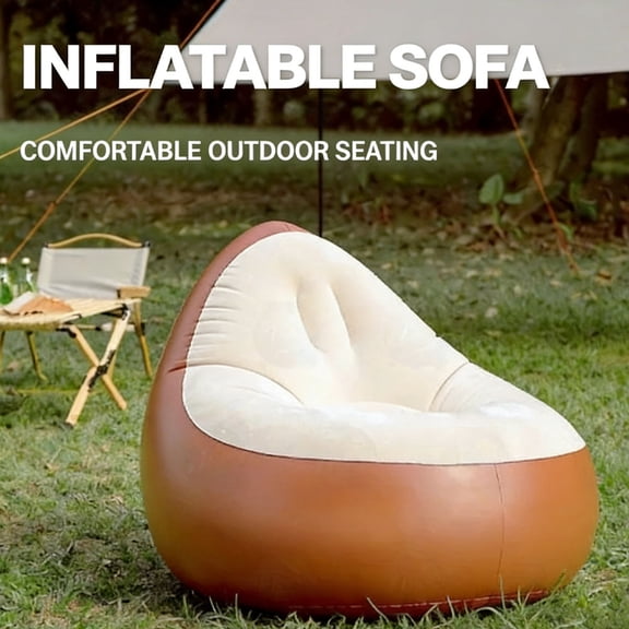 One-Key Automatic Inflatable Couch: Built-in Electric Pump Portable Air Sofa for Adults Perfect for Camping, Beach & Outdoor Travel