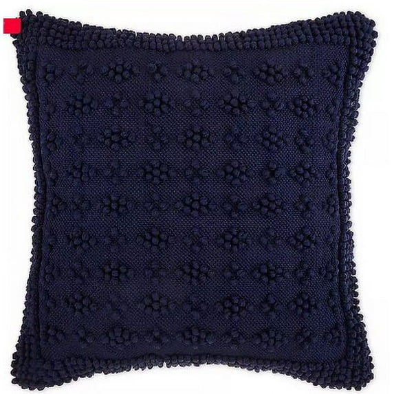 One Kings Lane ™ Open House Square Decorative Cushion with Textured Pattern in Navy