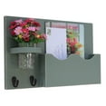thumbnail image 1 of One Large Slot Mail Organizer with Key Hooks & Mason Jar, 1 of 11