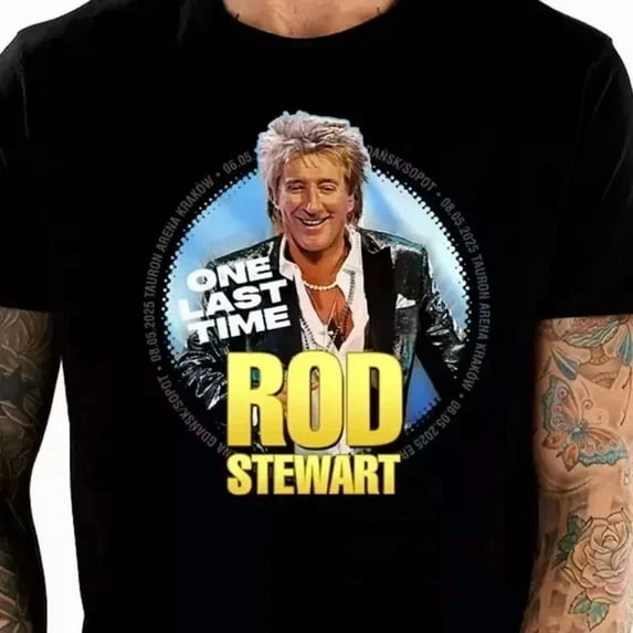 One Last Time Rod Stewart 2025 Tour Concert Fan Gifts T Shirt