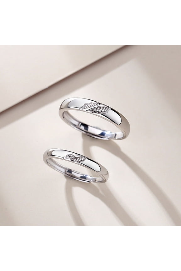 One Leaf Knows Autumn Couple Rings For Men And Women A Pair Of Creative Design Leaves Pair Rings Sen Simple Rings Sterling Silver