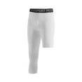 thumbnail image 1 of One Leg Compression Tights Full Length for Basketball Single Leg Long Pants Sports Base Layer Leggings White S, 1 of 6