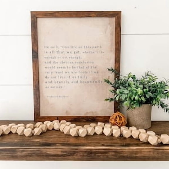One Life Inspirational Farmhouse Poster, Poster Home Decor , Poster Print Only