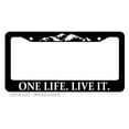 thumbnail image 1 of One Life Live It Off Road SUV Truck Mountain Hiking Camping License Plate Frame, 1 of 2