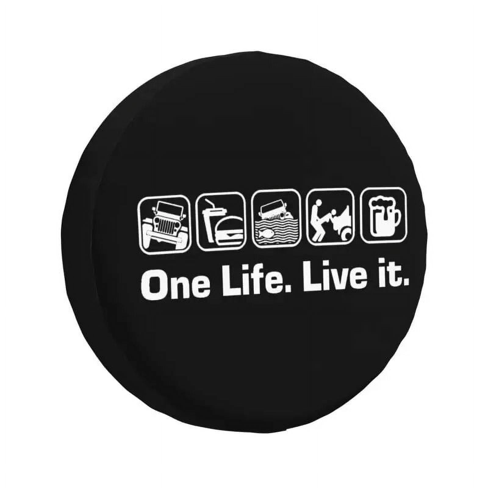 One Life Live It Spare Wheel Tire Cover for Mitsubishi Pajero RV SUV