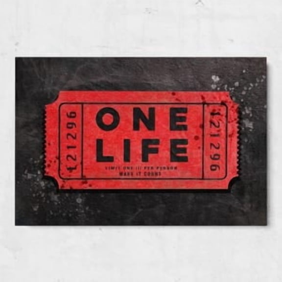 One Life Motivational Quote Poster, Poster Home Decor, Poster Only