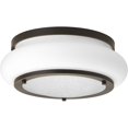 thumbnail image 1 of One-Light 12" LED Opal-Linen Flush Mount, 1 of 5