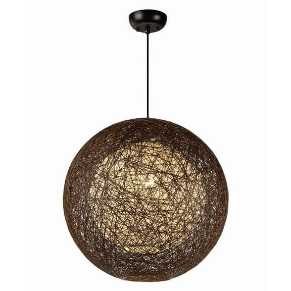 -One Light Chandelier-19 inches Wide By 19 inches High-Chocolate/White Finish Bailey Street Home 93-Bel-2038861