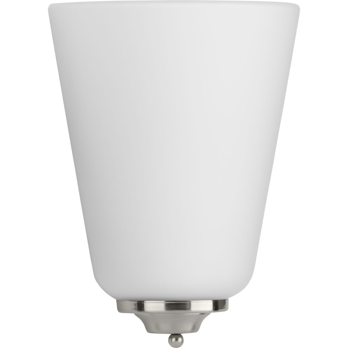 Nickel 10.63" Dimmable LED Wall Sconce with Opal Glass Shade