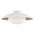 thumbnail image 1 of -One Light Large Semi Flush In Style-21 Inches Wide By 9 Inches High-White Lustro/Gold Leaf Finish Mitzi H368601l-Wh/Gl, 1 of 2